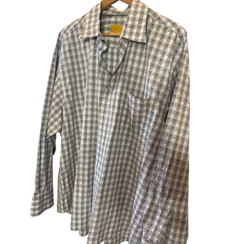 Robert Talbott Carmel Mens XXL‎ Plaid Check Button Up Long Sleeve Shirt - Picture 3 of 6